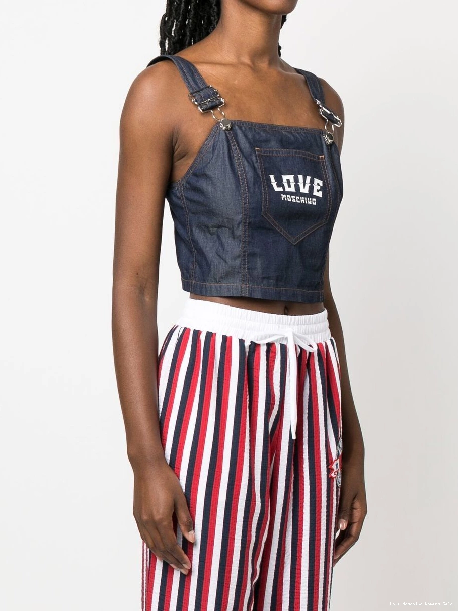 Affordable denim Women top logo-print Love Moschino 0324